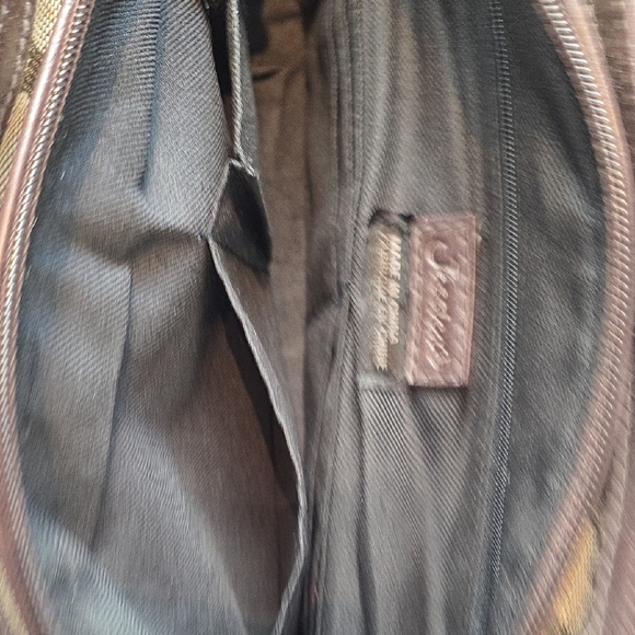 Vintage Jessica Brown Monogram Shoulder Bag with Buckle Accents - Picture 8 of 9